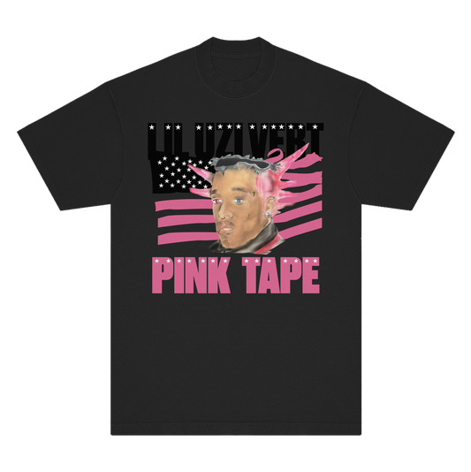 Pink Tape Black Portrait T-shirt