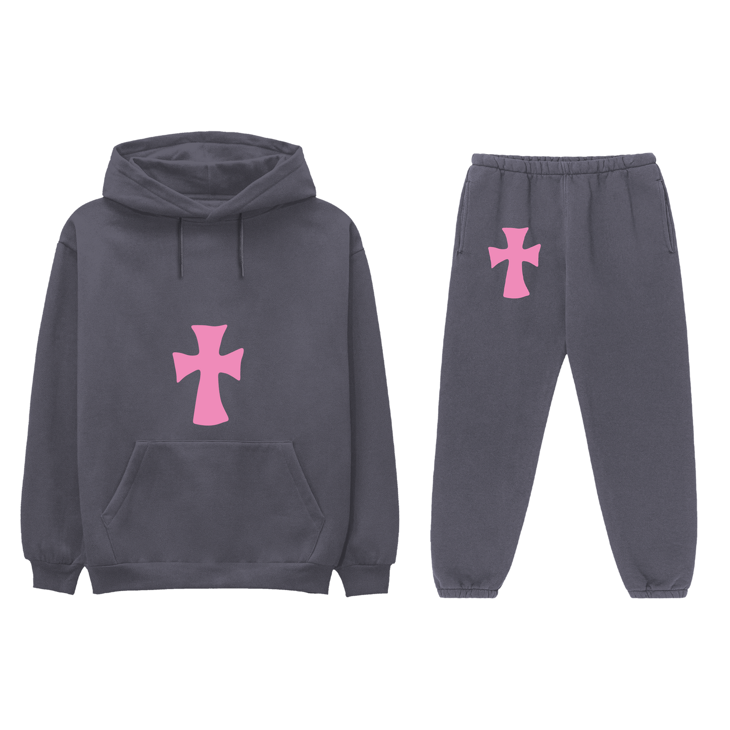 Pink Cross Hoodie and Sweats